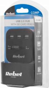 HUB USB Rebel Comp 1x SD 1x M2 1x microSD 1x MS PRO Duo  + 3x USB-A 2.0 (KOM1020) 3