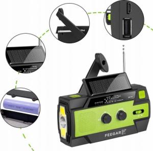 Radio Feegar Radio Budowlane Fm Solar Latarka Powerbank Feegar 8