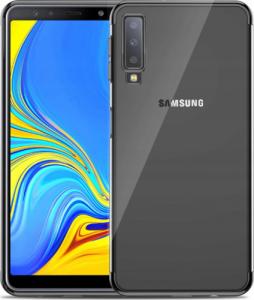 Silikonowe przezroczyste etui z ramką Samsung Galaxy A7 2018 czarne 3