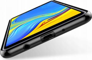 Silikonowe przezroczyste etui z ramką Samsung Galaxy A7 2018 czarne 6