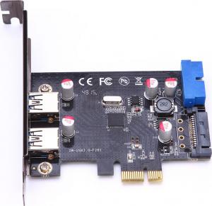 Kontroler MicroConnect PCIe 2.0 x1 - 2x USB 3.0 (MC-USB3.0-F2B2-V2) 1