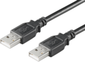 Kabel USB MicroConnect USB-A - USB-A 1 m Czarny (USBAA1B) 1