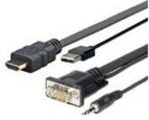 Kabel VivoLink HDMI - D-Sub (VGA) + USB-A 3m czarny (PROHDMIMVGA3) 1
