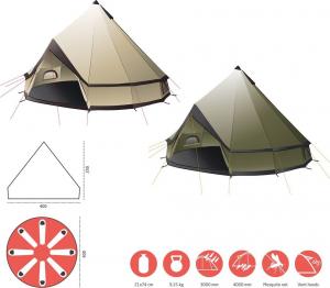 Namiot turystyczny Grand Canyon Indiana 8 brązowy 2