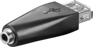 Adapter USB MicroConnect USB - Jack 3.5mm Czarny  (USBA/3,5MMAF) 1