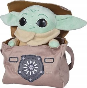 Simba Simba Disney The Mandalorian Grogu with bag, cuddly toy (green/brown, 25 cm) 1