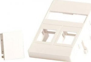 Lanview Wall plate 2 x keystone for 1