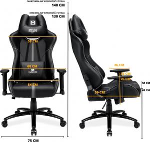 Fotel IMBA Seat WARLOCK czarny 6
