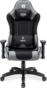 Fotel IMBA Seat DRUID materiałowy szaro-czarny 1