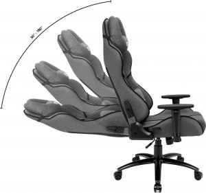 Fotel IMBA Seat WARLOCK materiałowy szaro-czarny 5