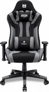 Fotel IMBA Seat KNIGHT materiałowy czarno-szary 1