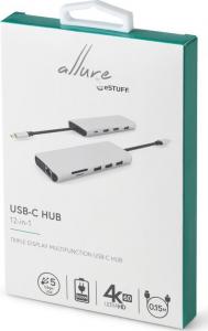 Stacja/replikator eStuff USB-C 12w1 (ES623009) 3