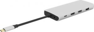 Stacja/replikator eStuff USB-C 12w1 (ES623009) 4