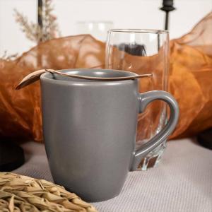 Orion Kubek z uchem do picia kawy herbaty napojów ceramiczny szary alfa 350 ml 2