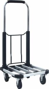 vidaXL vidaXL Składany wózek transportowy, 150 kg, aluminiowy, srebrny 2