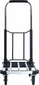 vidaXL vidaXL Składany wózek transportowy, 150 kg, aluminiowy, srebrny 4