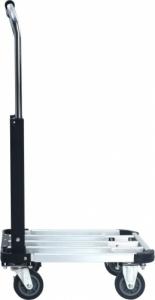 vidaXL vidaXL Składany wózek transportowy, 150 kg, aluminiowy, srebrny 5