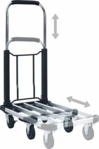 vidaXL vidaXL Składany wózek transportowy, 150 kg, aluminiowy, srebrny 10