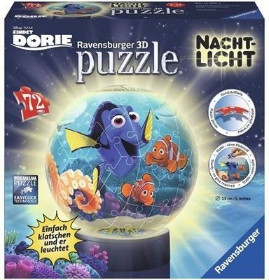 Ravensburger Ravensburger: Puzzle kuliste 72el. - Gdzie jest Dory - Lampka kula - RAP121892