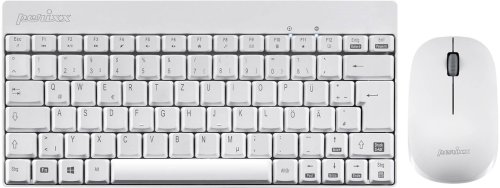 Klawiatura + mysz Perixx Perixx PERIDUO-212 DE, mini USB keyboard and mouse set, white