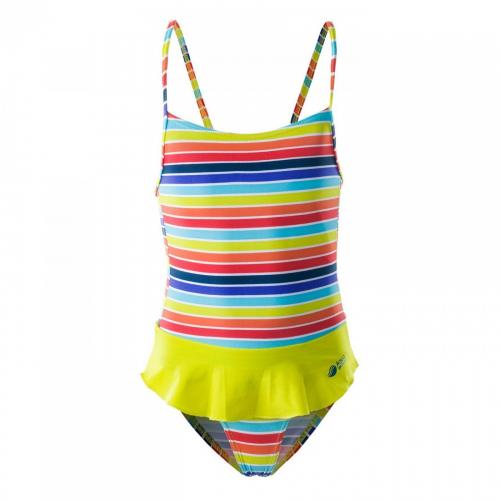 AQUAWAVE Dziecięcy kostium kąpielowy Sofia Kids stripe print/sulphur/poseidon r. 92