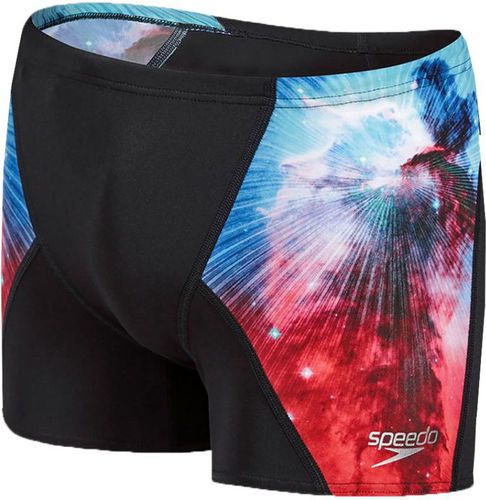Speedo Kąpielówki męskie Placement Digital V Aquashort Black/Lava Red/Danube r. M (810850B451)