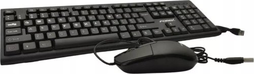 Klawiatura + mysz . FOREV KLAWIATURA PRZEWODOWA + MYSZ ZESTAW CZARNA FV-68