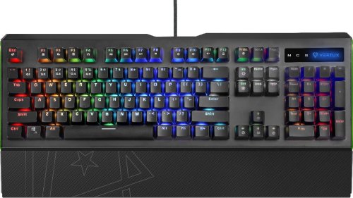 Klawiatura Vertux Vertux Klawiatura Mechaniczna Blue anti-ghosting Toucan RGB podpórka pod nadgarstki
