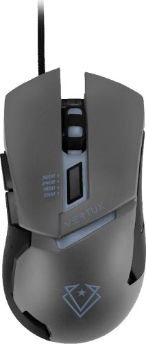 Mysz Vertux Vertux Mysz Gamingowa Przewodowa Dominator Szara 3200dpi 6 Przycisków 1000Hz G8