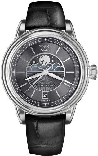 Zegarek Aviator Zegarek damski Aviator V.1.33.0.254.4.BM czarny