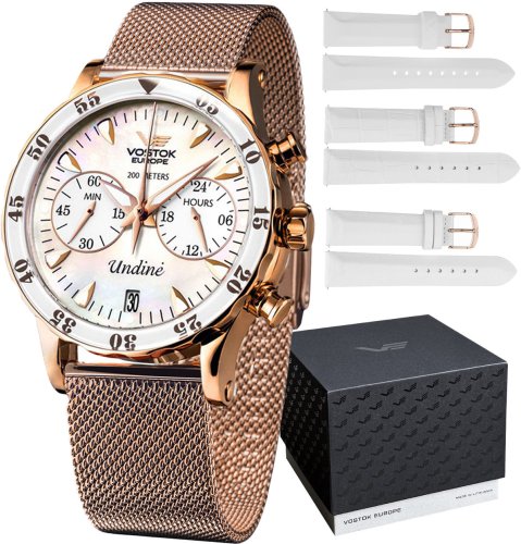 Zegarek Vostok Europe Zegarek damski Vostok Europe VK64-515B528B różowe złoto