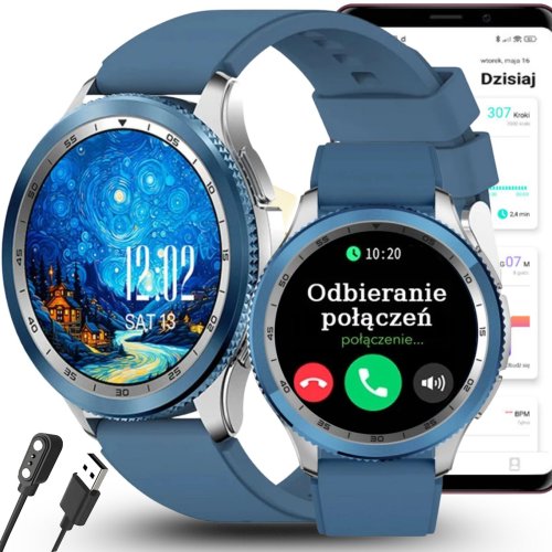 Smartwatch Rubicon Smartwatch AMOLED Rozmowy Bluetooth Puls Ciśnienie Sport