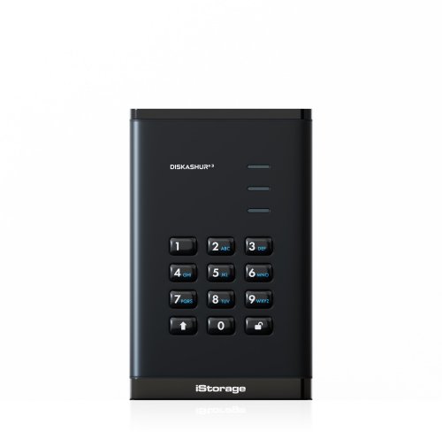 Zewnętrzny HDD iStorage iStorage diskAshur3 HDD zewnętrzny dysk twarde 500 GB USB Type-C 3.2 Gen 1 (3.1 Gen 1) Czarny