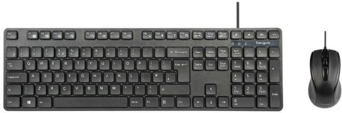 Klawiatura + mysz Targus Zestaw klawiatury i myszy kombinacja full size USB QWERTY GB czarny