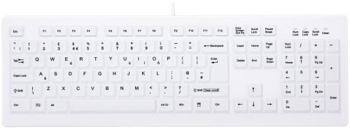 Klawiatura Cherry CHERRY AK-C8100F-UVS-W/UK klawiatura Medyczna USB QWERTY British English Biały