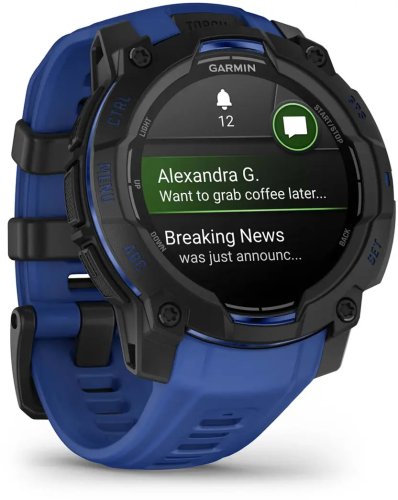 Zegarek sportowy Garmin Instinct 3 AMOLED - 45mm Czarno-niebieski