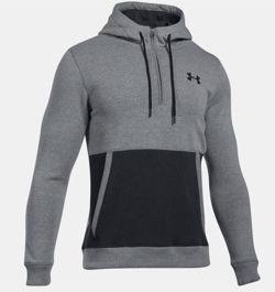 Under Armour Bluza męska Threadborne 1/2 Zip Hoodie szaro-czarna r. XL (1299135-025)
