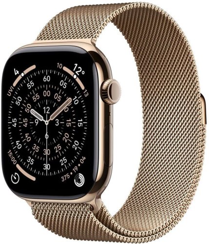 Smartwatch Apple Watch 11 42 mm GPS + Cellular Milanese loop złoty tytan Zegarek Series 11 GPS+Cell MF8Y4ET/A (195950472479)
