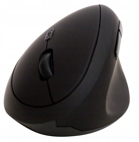 Mysz Q-Connect Ergonomiczna bezprzewodowa pionowa 6-przyciskowa na baterie dla praworęcznych Czarna