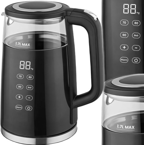 Czajnik Feel-Maestro Bezprzewodowy 1,7l 2200W szklany regulacja temperatury or1300