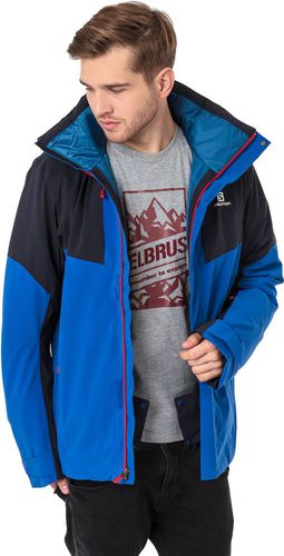 Salomon Kurtka narciarska męska Icerocket Motion Fit Surf The Web czarno-niebieska r. XL (397332)