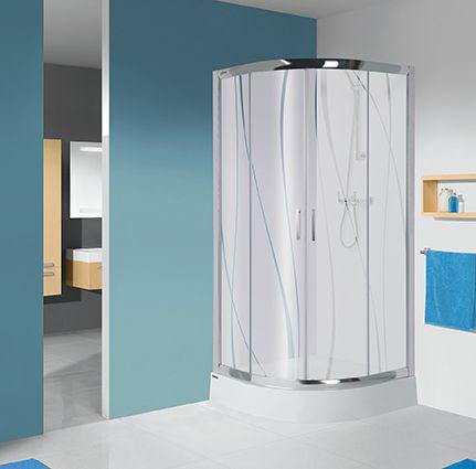 Sanplast Kabina narożna półokrągła KP4/TX5b+BPza z brodzikiem 90cm (602-271-0262-38-231)