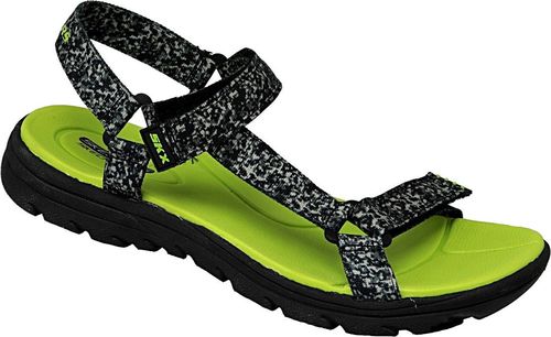 Skechers Sandały dziecięce Supreme Radion Sandals czarno-zielono-szare r. 36 (92218L-BKGY)