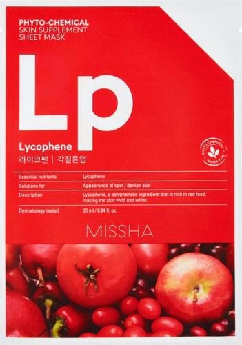 Missha Phyto-Chemical Skin Supplement Rozjaśniająca maska w płachcie Lycophene 25ml