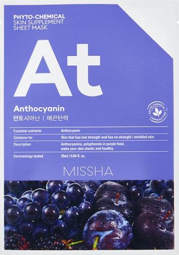 Missha Phyto-Chemical Skin Supplement Ujędrniająca maska w płachcie na twarz Anthocyanin 25ml