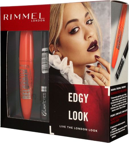 Rimmel Rimmel Zestaw prezentowy Edgy Look (mascara Scandaleyes Reloaded 12ml+eyeliner Glam'eyes 3.5ml)