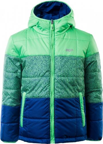 BEJO Kurtka narciarska dziecięca YOGI JRB IRISH GREEN/PRINT/BLUE DEPTHS r. 152 cm