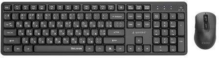 Klawiatura + mysz Gembird Silent Key Pro Business Układ RU Czarny
