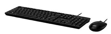 Klawiatura + mysz Acer Acer Combo set, wired keyboard and mouse, AAK400, USI (Retail Pack) | Acer AAK400 | Keyboard and Mouse Set | Wired | US | Black | Retail Pack