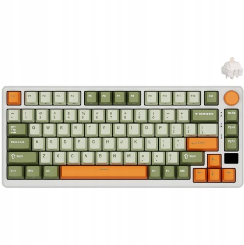 Klawiatura Royal Kludge RK-M75 Slate Cyan Gaming Keyboard Beige switch